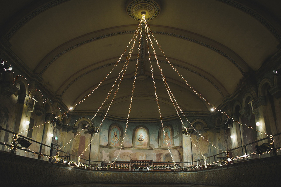 Clara Francis + Jason Watkins wedding, Wiltons Music Hall, London