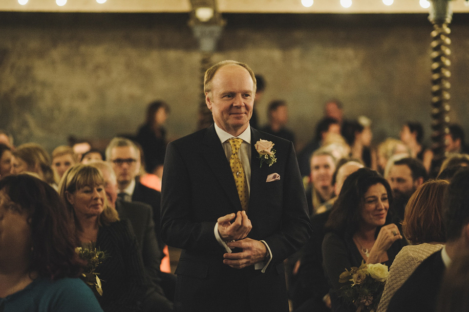 Clara Francis + Jason Watkins wedding, Wiltons Music Hall, London