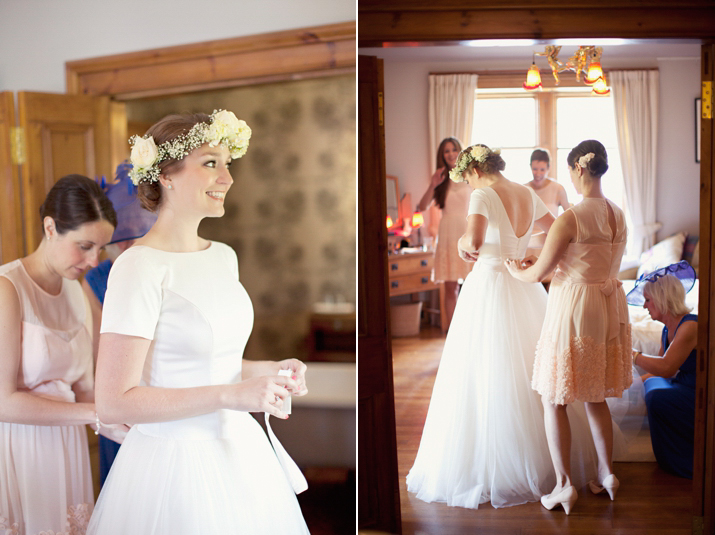 1950s style tulle wedding dress, Scottish lakeside wedding, Scottish wedding, Craig & Eva Sanders Photography