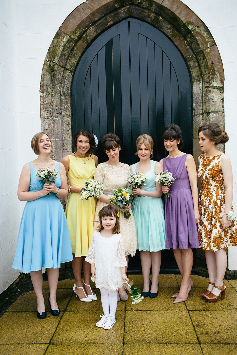 Scottish wedding, village hall wedding, colourful wedding, Caro Weiss Photography