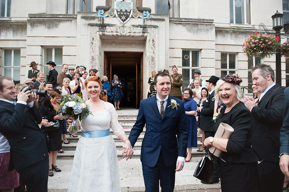 pale blue wedding, 1940s inspired wedding, vintage wedding, Fiona Kelly Photography