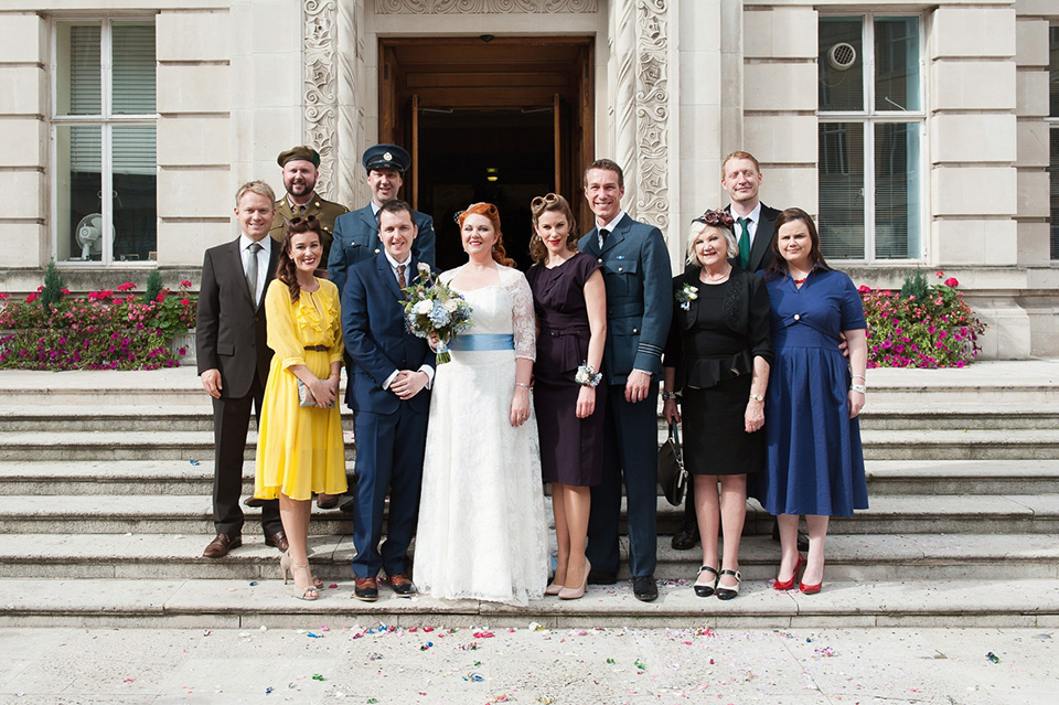 pale blue wedding, 1940s inspired wedding, vintage wedding, Fiona Kelly Photography