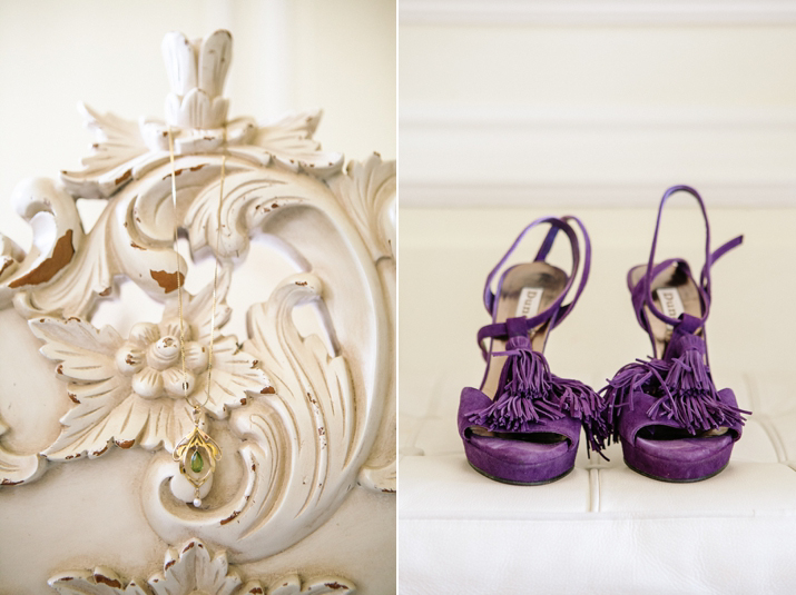 emerald green wedding dress, green wedding dress, purple wedding shoes, eshot hall, northumberland weddings, vanessa adams photography, green and gold wedding