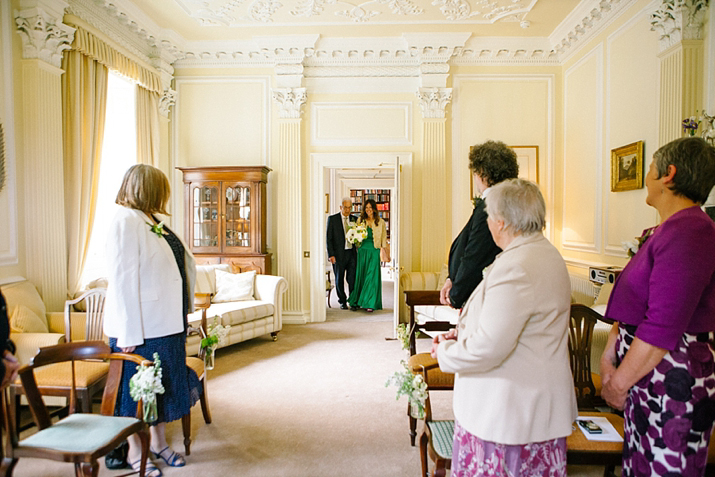 emerald green wedding dress, green wedding dress, purple wedding shoes, eshot hall, northumberland weddings, vanessa adams photography, green and gold wedding