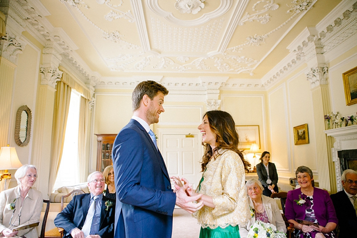 emerald green wedding dress, green wedding dress, purple wedding shoes, eshot hall, northumberland weddings, vanessa adams photography, green and gold wedding