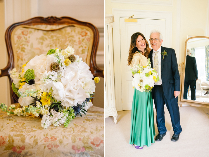 emerald green wedding dress, green wedding dress, purple wedding shoes, eshot hall, northumberland weddings, vanessa adams photography, green and gold wedding