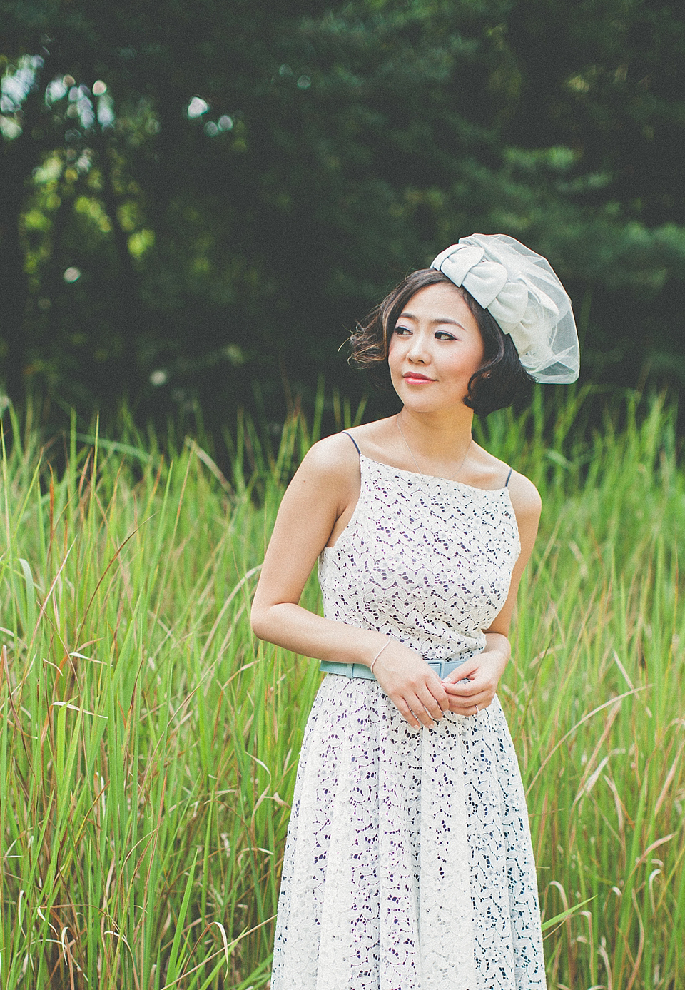 rooftop wedding, chinese bride, chinese wedding, vintage lace, monique lhuillier wedding dress