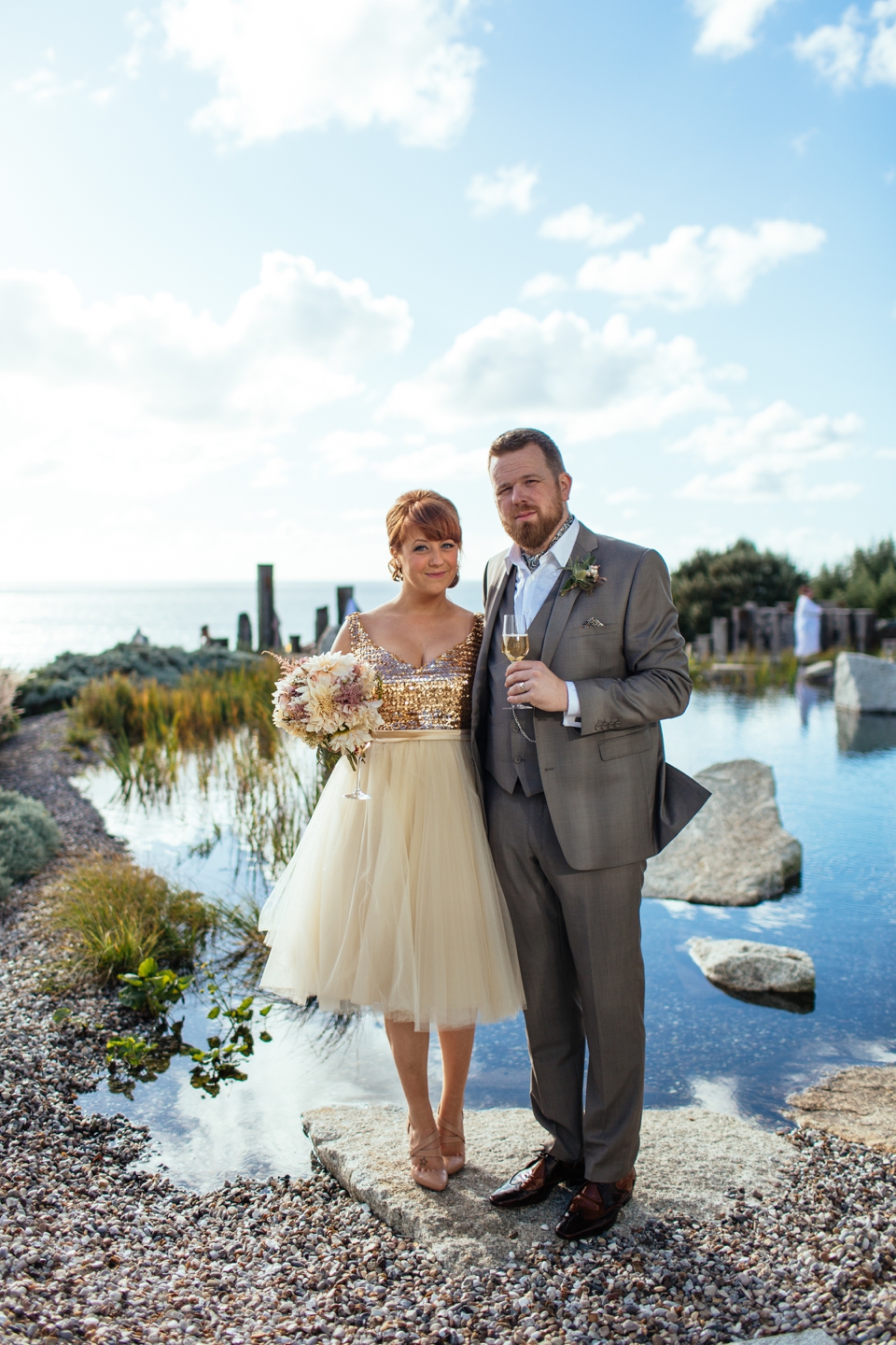 An Incredible Sequinned Vintage Dress For An Intimate Cornish Beach