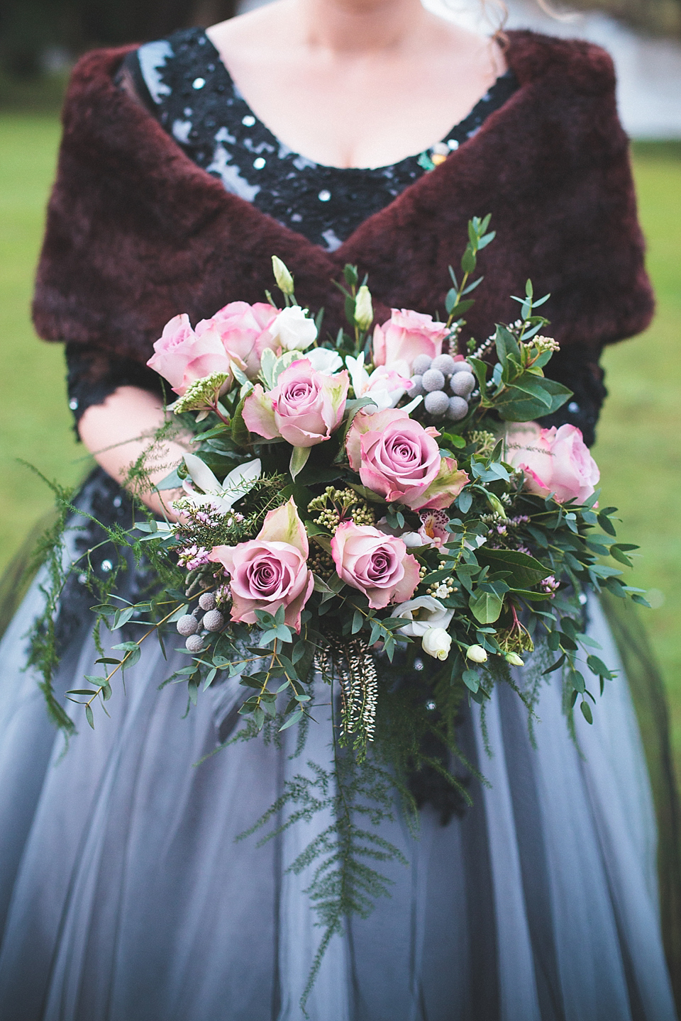 vintage winter wedding, ronald joyce wedding dress