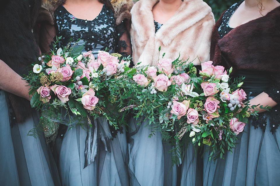 vintage winter wedding, ronald joyce wedding dress