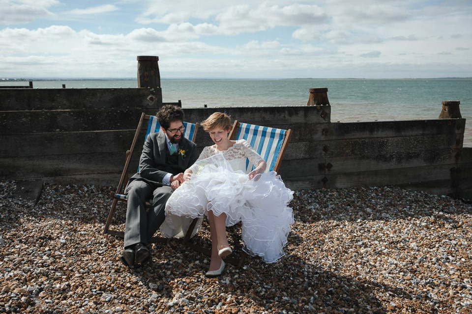 candy anthony, 50s wedding dress, full circle wedding dress, seaside wedding, whitstable wedding, tino and pip