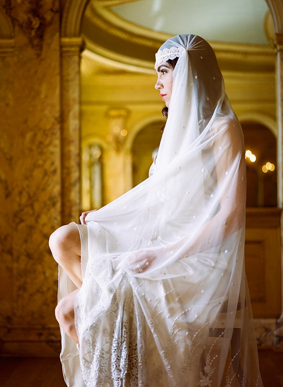 vintage inspired veils, juliet cap veil, danani, fleur delicate