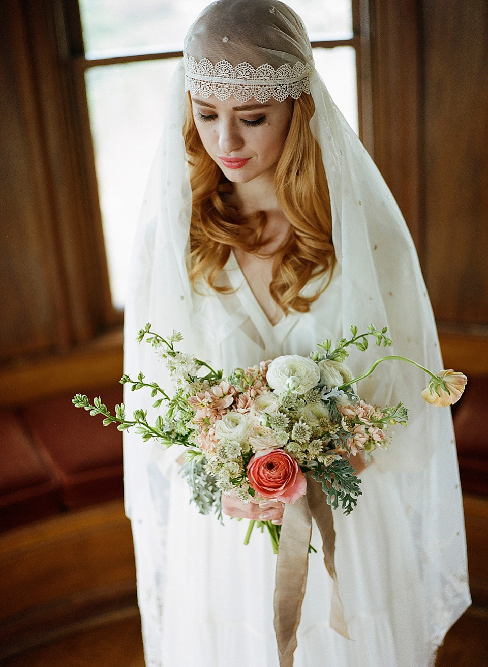 vintage inspired veils, juliet cap veil, danani, fleur delicate