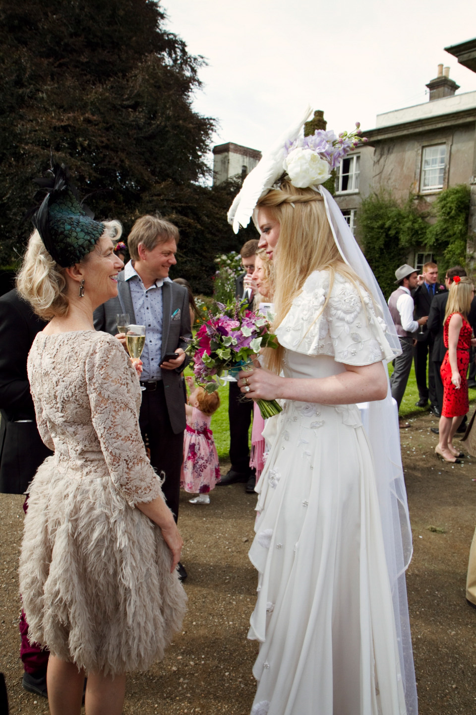 taxidermy headpiece, taxidermy wedding, emmy shoes, taxidermy dove, mole and dove, quirky wedding